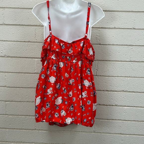 Torrid Orange Floral Baby Doll Tank size 2 - Picture 3 of 8